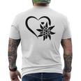 Edelweiss フラワーマウンテン Edelweiß フラワーハート Edelweiß 長袖tシャツ メンズTシャツ バックプリント
