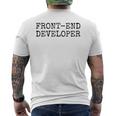 Front End Developer メンズTシャツ バックプリント