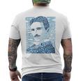 Glitschika s ニコラ・テスライラストtシャツ メンズTシャツ バックプリント