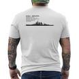 Hms レナウン イギリス巡洋戦艦のシルエットのインフォ グラフィック メンズTシャツ バックプリント