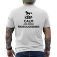 Keep Calm And Breed ファーマーブリーダー 馬サラブレッド メンズTシャツ バックプリント