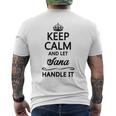 Keep Calm And Letana Handle It 面白い名前ギフト メンズTシャツ バックプリント