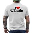 I Love Heart Claude Namee On A メンズTシャツ バックプリント