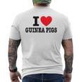 I Love モルモット メンズTシャツ バックプリント