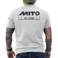 Mito レジェンド 125 ハートビート レジェンド バイク Cagiva メンズTシャツ バックプリント