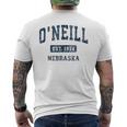 O'neill ネブラスカneビンテージアスレチックスポーツデザイン メンズTシャツ バックプリント