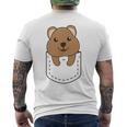 Quokka In Pocket かわいいクオッカ 胸ポケットクオッカ メンズTシャツ バックプリント