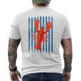 Retro Red Lobster Crawfish Vibes Seafood Lovers Summer Vibes Men's T-shirt Back Print
