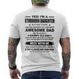 Sìono Una Figlia Testarda Ho Un Papà Fantastico T-shirt da uomo con stampa posteriore