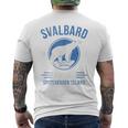 Svalbardpitzbergen ホッキョクグマ ロングイヤービーン ノルウェー ホッキョクグマ メンズTシャツ バックプリント
