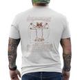 Vitruvian Corgi メンズTシャツ バックプリント