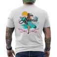 Waiehu Beach Hawaii、サーフィンサーフボードレトロ メンズTシャツ バックプリント