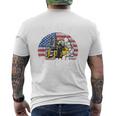 Warehouse アメリカ国旗 フォークリフトオペレーターフォークリフト認定 メンズTシャツ バックプリント