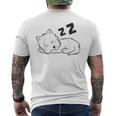 West Highland ホワイトテリア 犬 眠っているかわいいウェスティー メンズTシャツ バックプリント