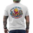 かわいいオクトパス 気をつけてくすぐる おもしろい メンズTシャツ バックプリント