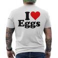 アイラブエッグアイハートエッグ メンズTシャツ バックプリント