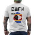 エスワティニ地図旗 制定。 メンズTシャツ バックプリント