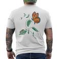 オオカバマダラ変態サイクル メンズTシャツ バックプリント