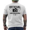 オフィシャル カメラマン 写真 カメラマン カメラ ジョブ メンズTシャツ バックプリント