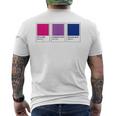 カラーパレット バイセクシャルプライド バイセクシャルフラッグ バイセクシャルカラー Cu メンズTシャツ バックプリント