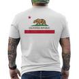 カリフォルニア州旗 メンズTシャツ バックプリント