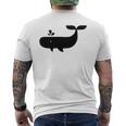 クジラ ブラック レディース メンズ 子供用 メンズTシャツ バックプリント