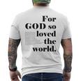 クリスチャン ジョン 3 16 18 Godo Loved The World 聖書の一節 長袖tシャツ メンズTシャツ バックプリント