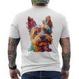 ケアンテリア 犬 モチーフ ペット イラスト ケアンテリア メンズTシャツ バックプリント