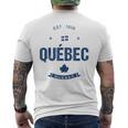 ケベックシティ ケベック州の旗 メンズTシャツ バックプリント
