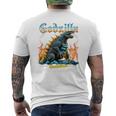 ゴジラ 日本の怪獣 メンズTシャツ バックプリント