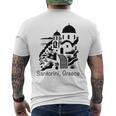 サントリーニ島 ギリシャ お土産 キクラデス諸島 エーゲ海 ギリシャ メンズTシャツ バックプリント