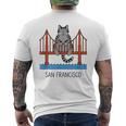 サンフランシスコ キャット ゴールデンゲートブリッジ 本 恋人 メンズTシャツ バックプリント