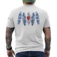 サーフィン サーフボード ヴィンテージ レトロ サーフボーダー ビーチ サーフィン メンズTシャツ バックプリント