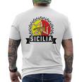 シチリア国旗 シチリア・パレルモ イタリア メンズTシャツ バックプリント