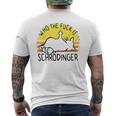 シュレディンガーの猫-シュレディンガーとは誰ですか？シュレディンガーの猫 メンズTシャツ バックプリント