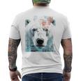 シロクマ 動物 グラフィック 描画 シロクマ メンズTシャツ バックプリント