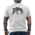 ステゴサウルス スケルトン ステゴサウルス 恐竜 メンズTシャツ バックプリント