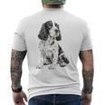 スプリンガー スパニエル 犬 モチーフ ペット 作品 スプリンガー スパニエル メンズTシャツ バックプリント