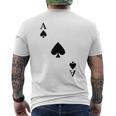 スペード、エース、カーニバル、コスチューム、ポーカー、カードプレイヤー。Poker Card メンズTシャツ バックプリント