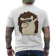ダビングハリネズミ おもしろハリネズミ メンズTシャツ バックプリント