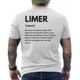 トリニダード・トバゴ Limer Definition Liming Lime メンズTシャツ バックプリント