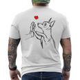 ドワーフピンシャーラブミニチュアピンシャー メンズTシャツ バックプリント