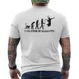 バドミントン選手の進化 メンズTシャツ バックプリント