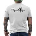 バレリーナ ハートビート ハート バレリーナ バレエ ハートビート メンズTシャツ バックプリント