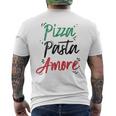 ピザ パスタ アモーレ イタリア製 メンズTシャツ バックプリント