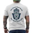 ファティマの手を感じる心を癒す手 メンズTシャツ バックプリント