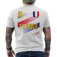 フランス国旗 フランスのプライド愛好家 メンズTシャツ バックプリント