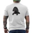 ブラックラブラドゥードル ポケット入り ラブラドゥードル犬愛好家 長袖tシャツ メンズTシャツ バックプリント