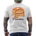 ホットケーキ パンケーキ Pancakes バター はちみつ イラスト 喫茶店 洋菓子 レトロ 水彩 綺麗 かわいい メンズTシャツ バックプリント