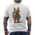 ヨークシャーテリア 犬 グラフィック ペット ヨークシャーテリア メンズTシャツ バックプリント